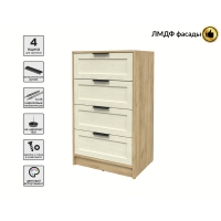 Kомод Тренд КТ-К60 (Дуб золотой ЛДСП/ Дуб снежный ЛМДФ) Ш600 В1020 Г451